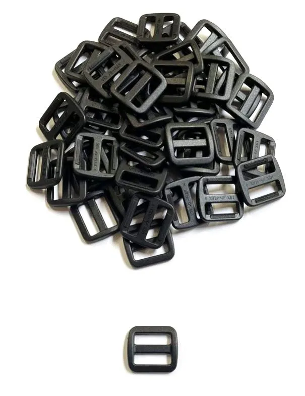 16mm 20mm 25mm Wide Nylon Triglide 3 bar Slides For Bags Handles Leads Straps