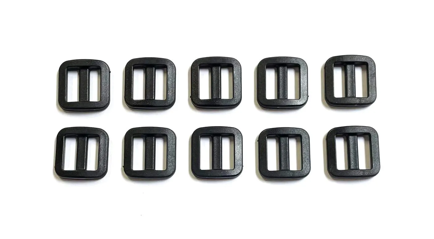 16mm 20mm 25mm Wide Nylon Triglide 3 bar Slides For Bags Handles Leads Straps
