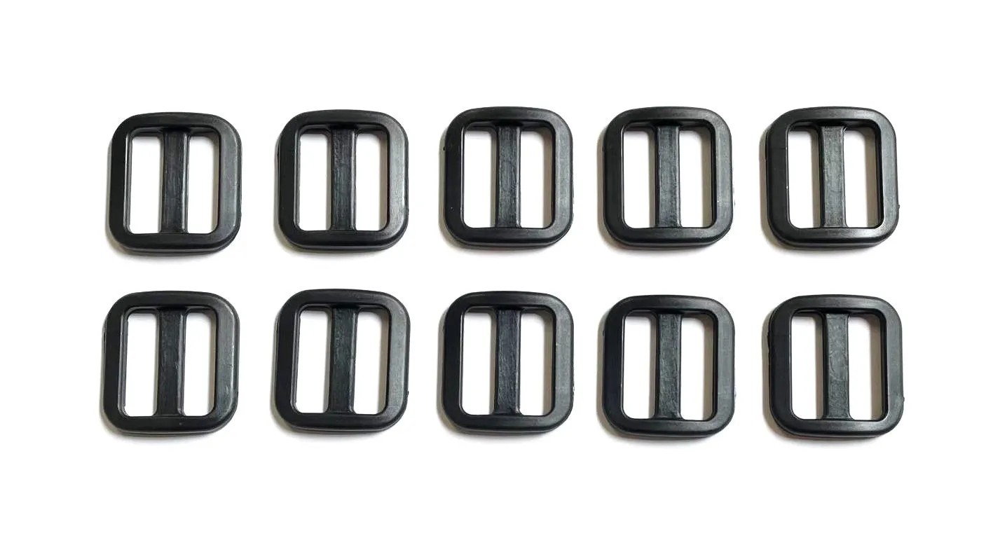 16mm 20mm 25mm Wide Nylon Triglide 3 bar Slides For Bags Handles Leads Straps