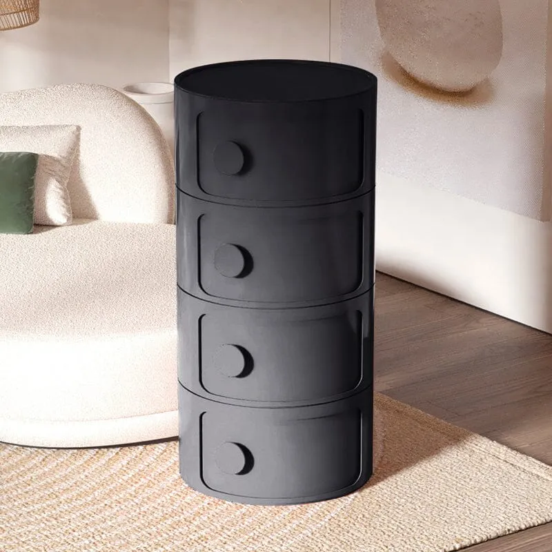 2ft H Round 4 Tier Drawer Storage Unit Organizer