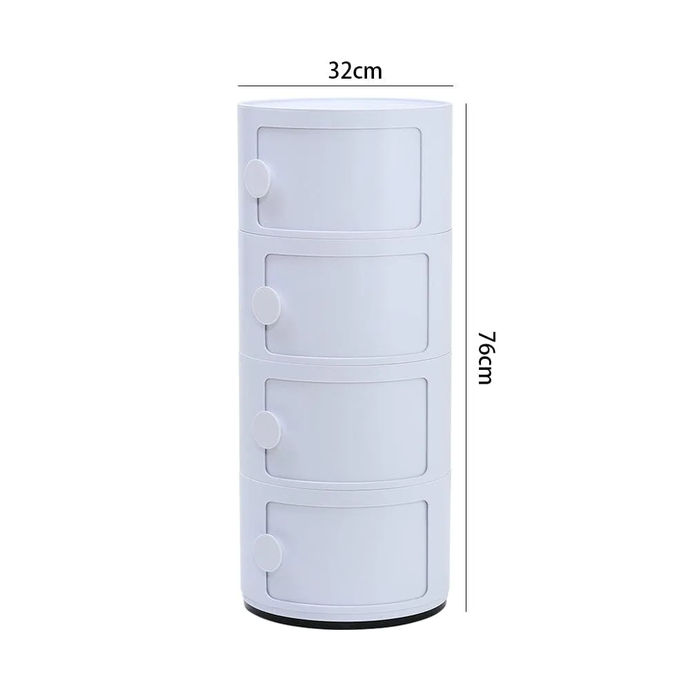 2ft H Round 4 Tier Drawer Storage Unit Organizer