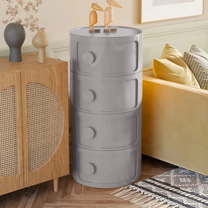 2ft H Round 4 Tier Drawer Storage Unit Organizer
