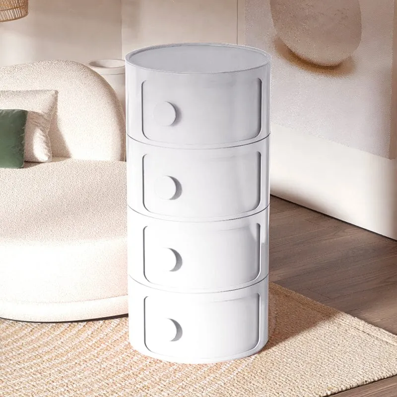 2ft H Round 4 Tier Drawer Storage Unit Organizer