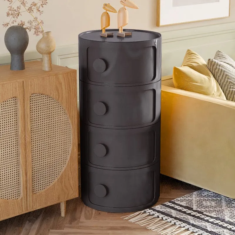 2ft H Round 4 Tier Drawer Storage Unit Organizer
