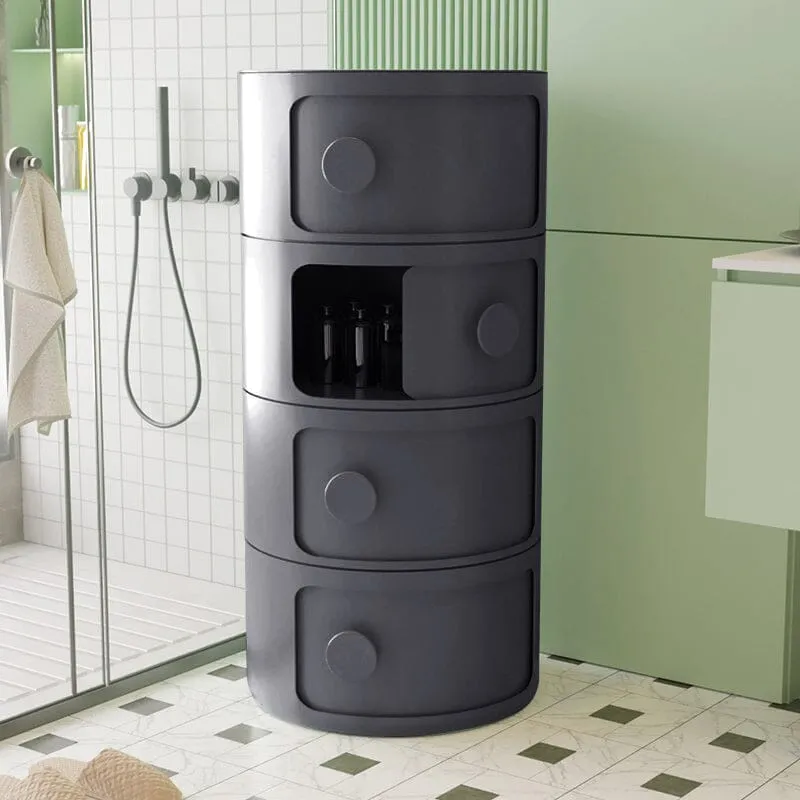 2ft H Round 4 Tier Drawer Storage Unit Organizer