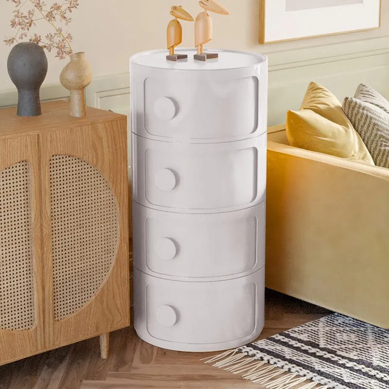 2ft H Round 4 Tier Drawer Storage Unit Organizer