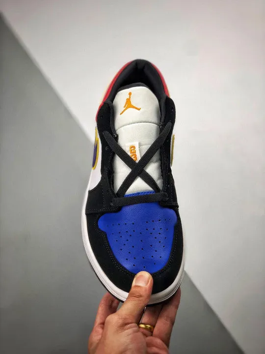 Air Jordan 1 Low Black/Court Purple-University Gold-Bright Crimson