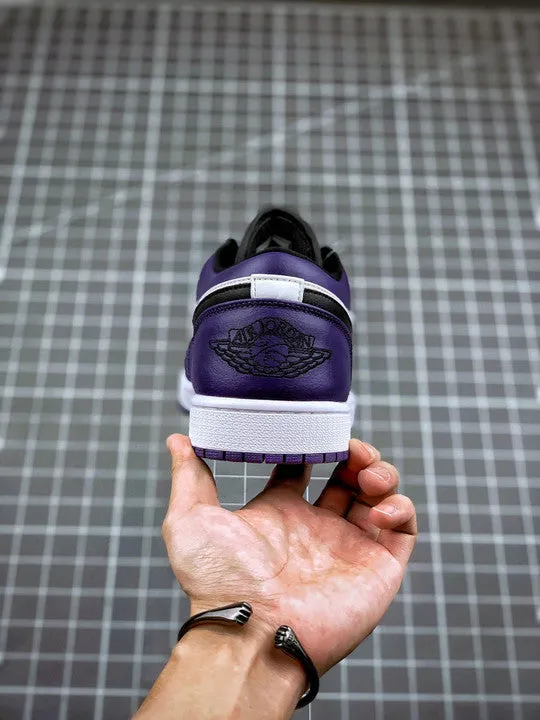 Air Jordan 1 Low Court Purple/White-Black 553558-500