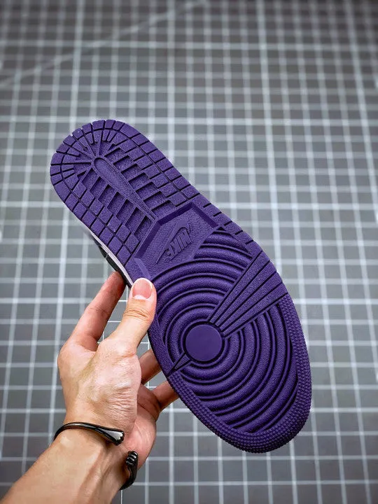 Air Jordan 1 Low Court Purple/White-Black 553558-500