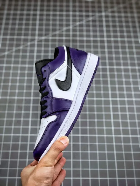 Air Jordan 1 Low Court Purple/White-Black 553558-500