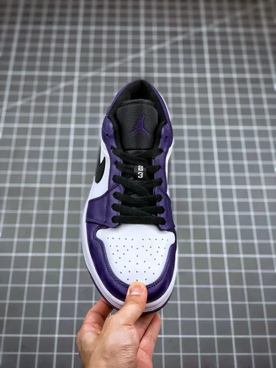 Air Jordan 1 Low Court Purple/White-Black 553558-500