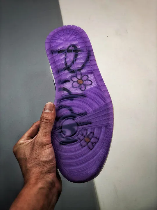 Air Jordan 1 Low “Doernbecher” Gorge Green/Court Purple-White-Barely Volt