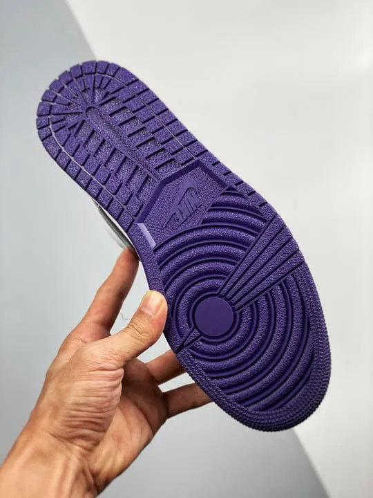 Air Jordan 1 Low White/Black-Court Purple 553558-125