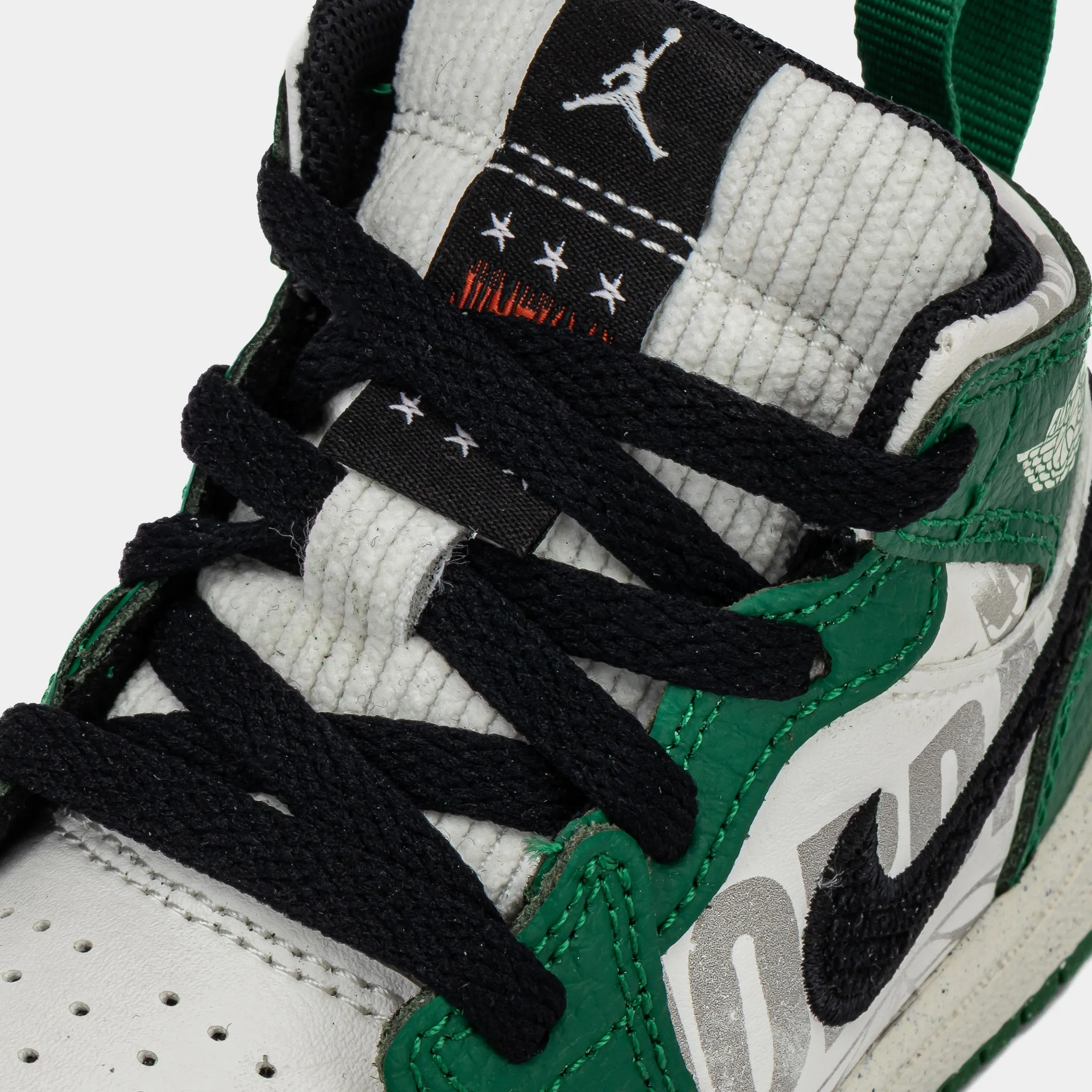 Air Jordan 1 Mid SE Infant Toddler Lifestyle Shoes (White/Green)