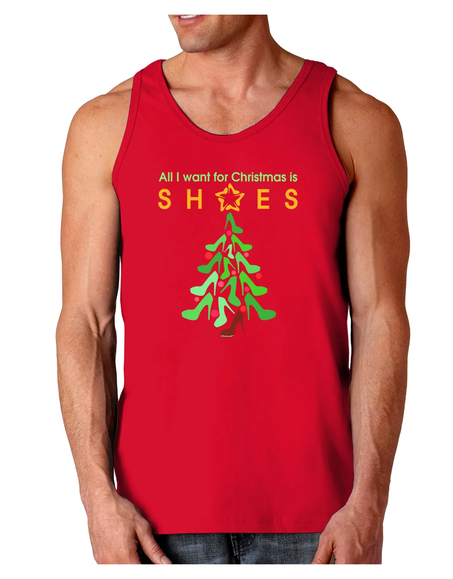 All I want for Christmas is Shoes Dark Loose Tank Top