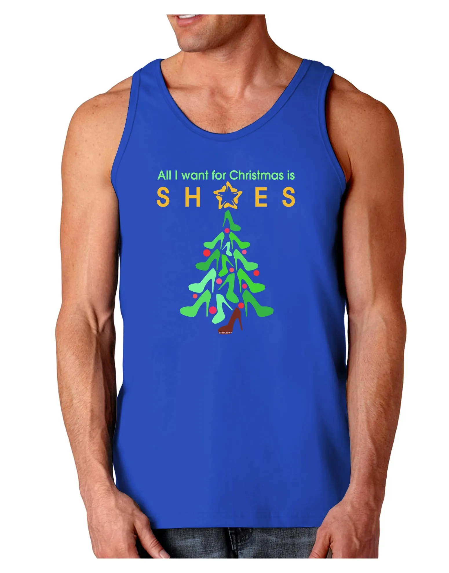 All I want for Christmas is Shoes Dark Loose Tank Top