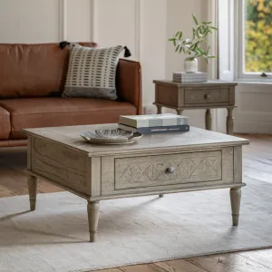 Amos Mustique Square 2 Drawer Coffee Tble