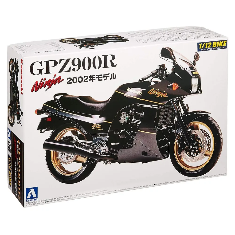 Aoshima: 1/12 Kawasaki GPz900R Ninja '02 Model (Kawasaki) Scale Model Kit #5