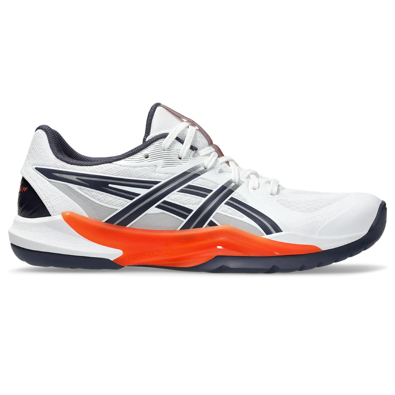 Asics Men's Powerbreak FF Indoor Court Shoes White Nova Orange SS25