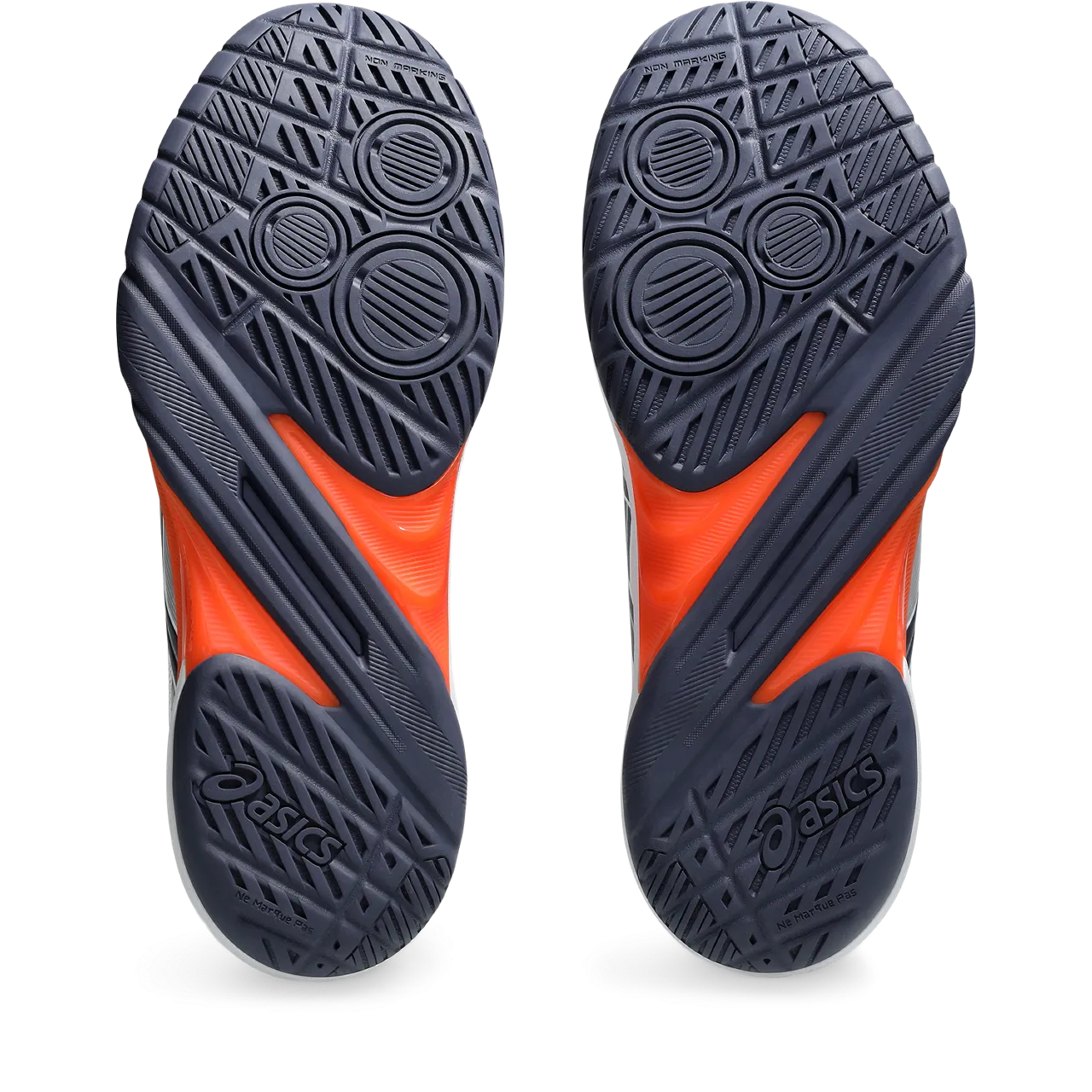 Asics Men's Powerbreak FF Indoor Court Shoes White Nova Orange SS25