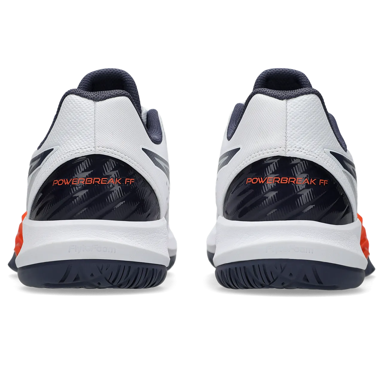 Asics Men's Powerbreak FF Indoor Court Shoes White Nova Orange SS25