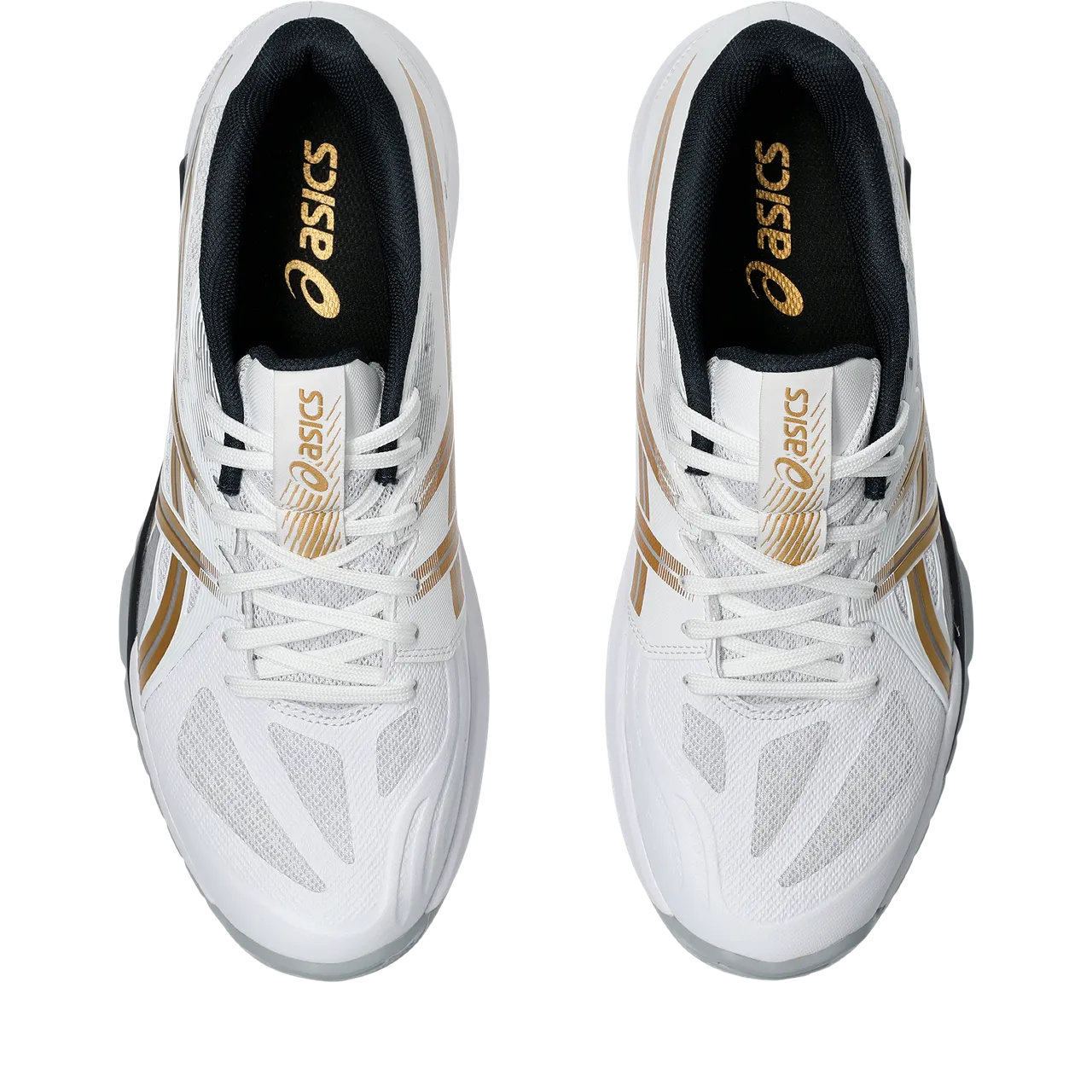 Asics Men's Powerbreak FF Indoor Court Shoes White Rich Gold