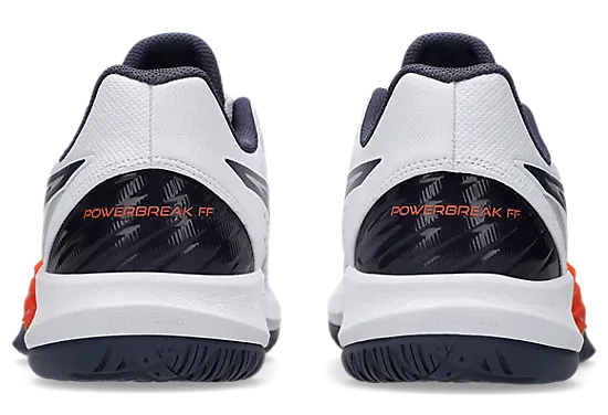 Asics Power Break FF White/Nova Orange Court Shoe