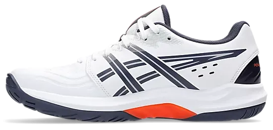 Asics Power Break FF White/Nova Orange Court Shoe