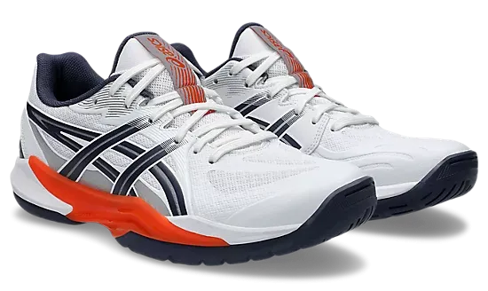 Asics Power Break FF White/Nova Orange Court Shoe