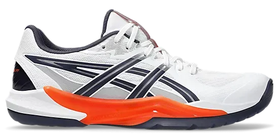 Asics Power Break FF White/Nova Orange Court Shoe