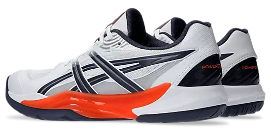 Asics Power Break FF White/Nova Orange Court Shoe