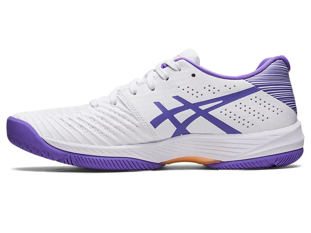 Asics Women's SOLUTION SWIFT FF Tennis Shoes in White/Amethyst