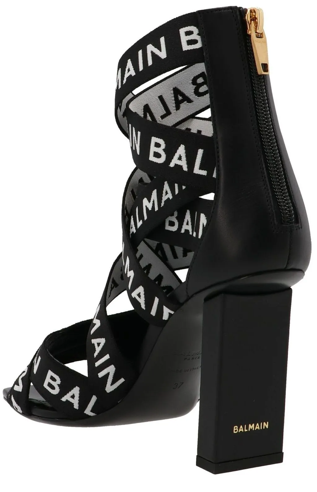 Balmain Logo Printed Union Sandals
