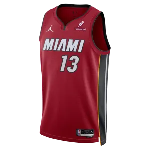 Bam Adebayo Nike Jordan Brand Miami HEAT Statement Red Swingman Jersey