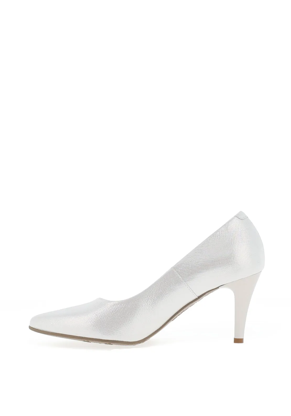 Bioeco by Arka Shimmer Leather Court Shoes, Silver