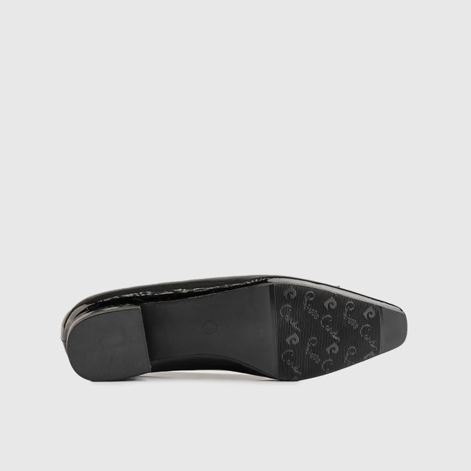 Block Heel Court Black Patent 10573
