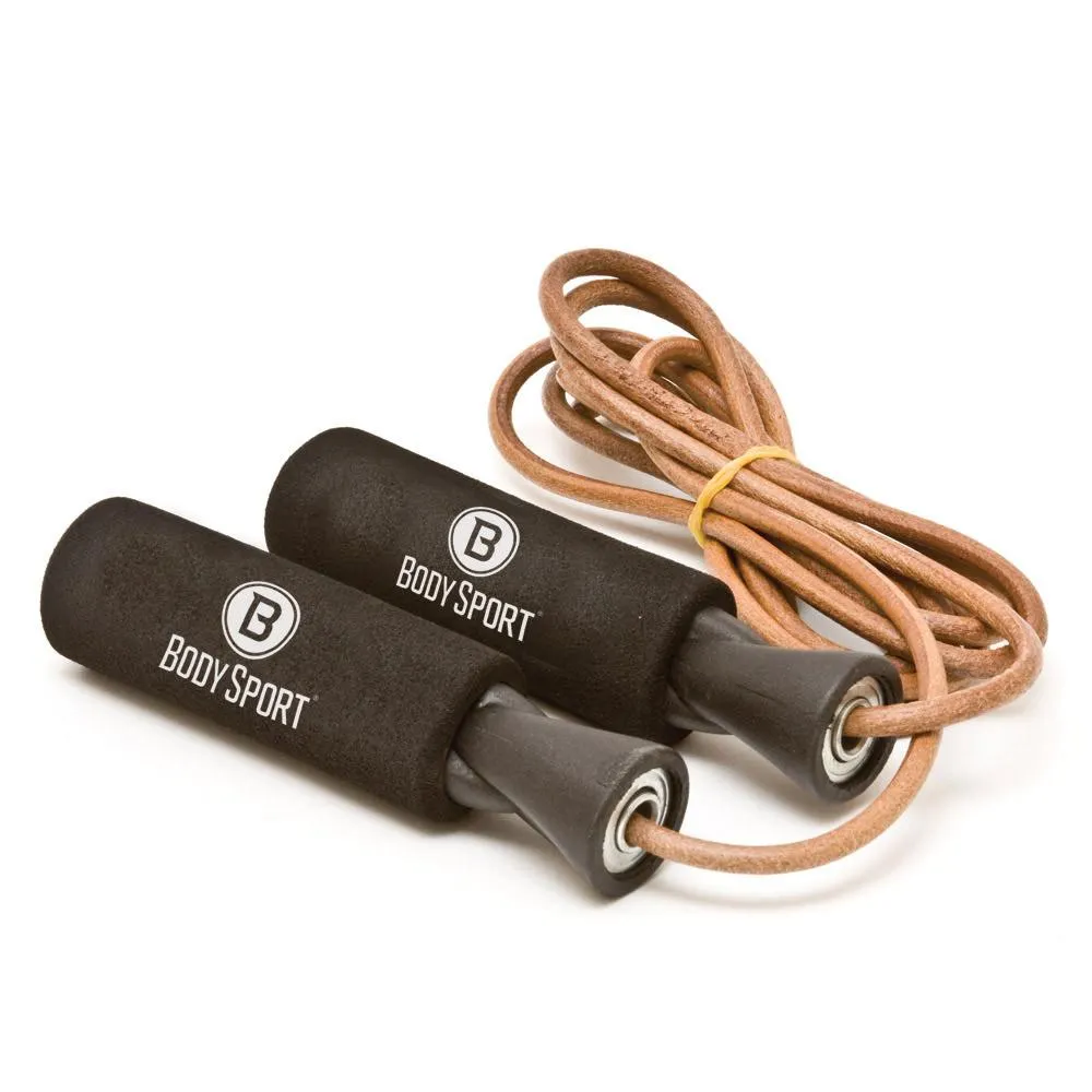 Body Sport Leather Speed Rope