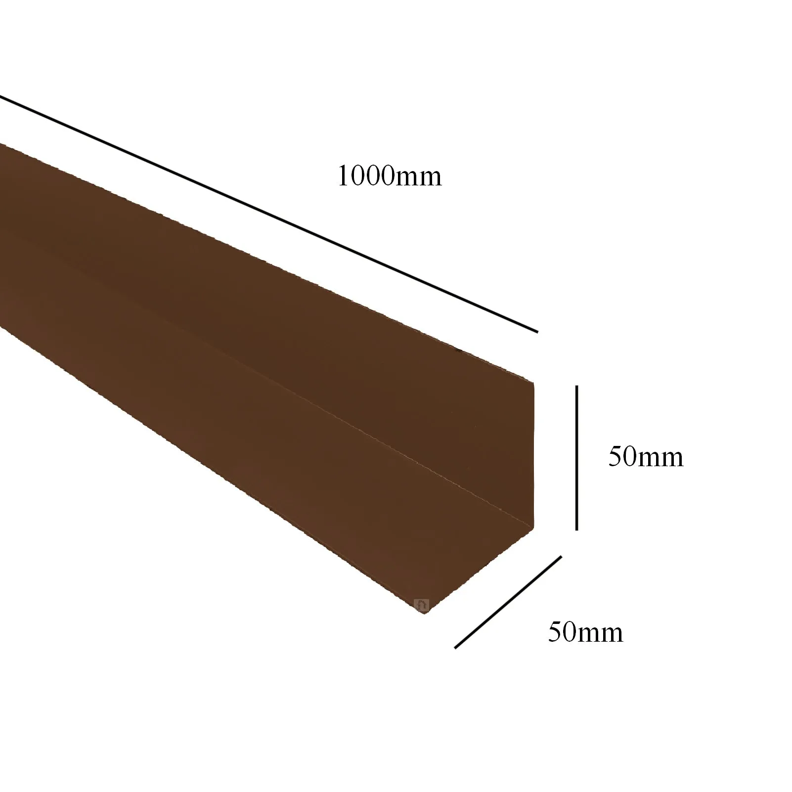 Brown 1 Metre UPVC Angle 50 x 50mm Corner Trim