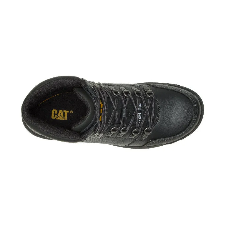 Caterpillar OUTLINE ASTM F2413-18 EH SR P90800 Black Steel Toe Leather Work Boot