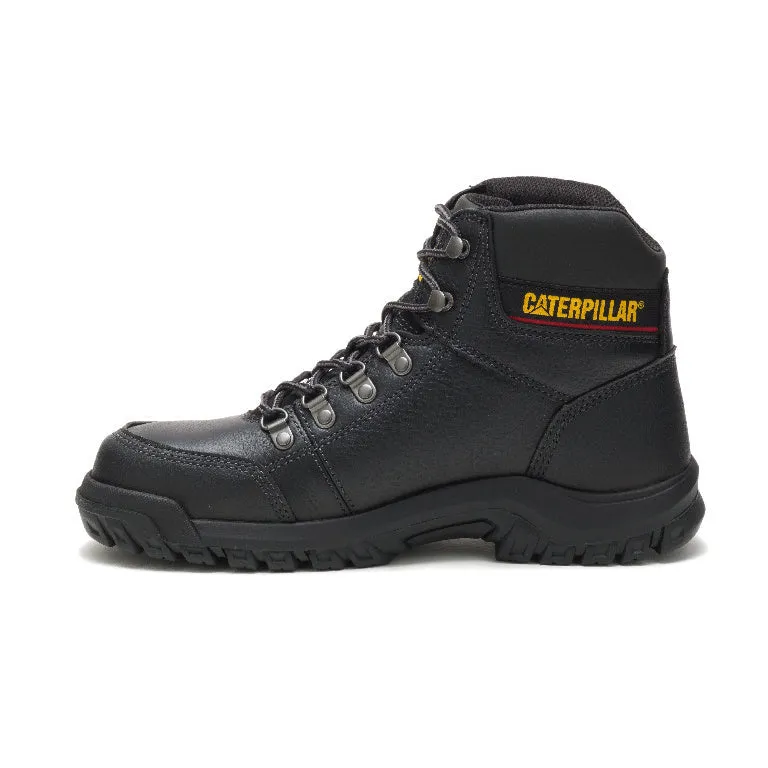 Caterpillar OUTLINE ASTM F2413-18 EH SR P90800 Black Steel Toe Leather Work Boot