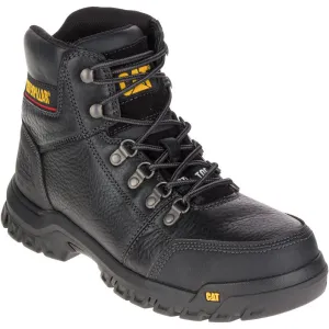 Caterpillar OUTLINE ASTM F2413-18 EH SR P90800 Black Steel Toe Leather Work Boot
