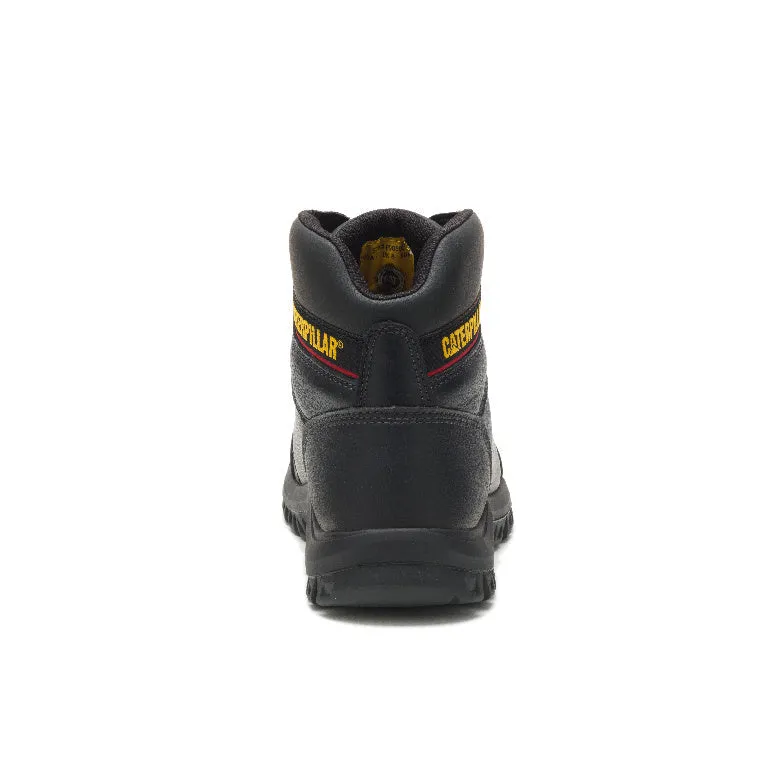 Caterpillar OUTLINE ASTM F2413-18 EH SR P90800 Black Steel Toe Leather Work Boot