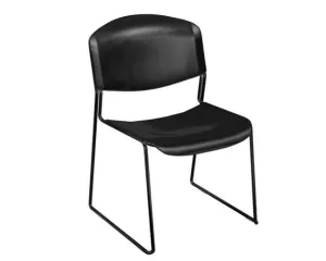 Chair, Bryggen Sled Base Black/Black Plastic