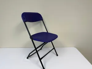 Chair, Purple Seat & Black Frame