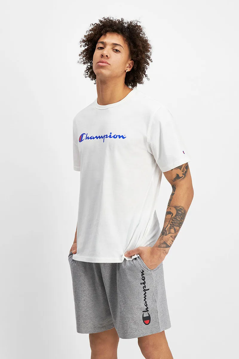 CHAMPION SCRIPT JERSEY SHORT - MENS - GREY