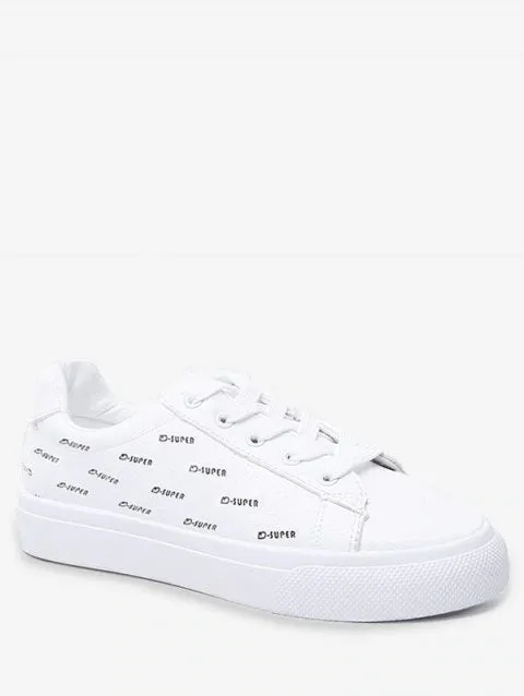 Charming Printed Lace-up Sport Shoes