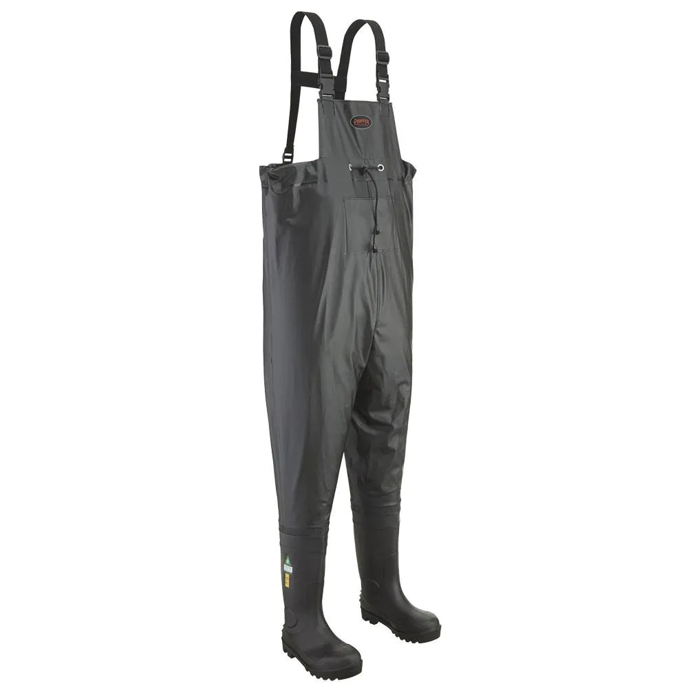 Chest Waders - Pioneer Black Steel Toe/Plate Waders, 1043