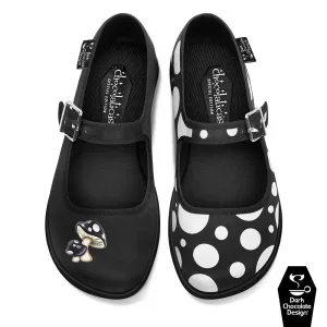Chocolaticas® BLACK MOOSH Women's Mary Jane Flat