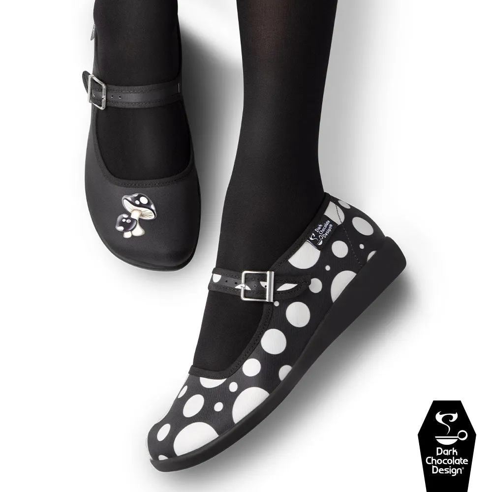 Chocolaticas® BLACK MOOSH Women's Mary Jane Flat