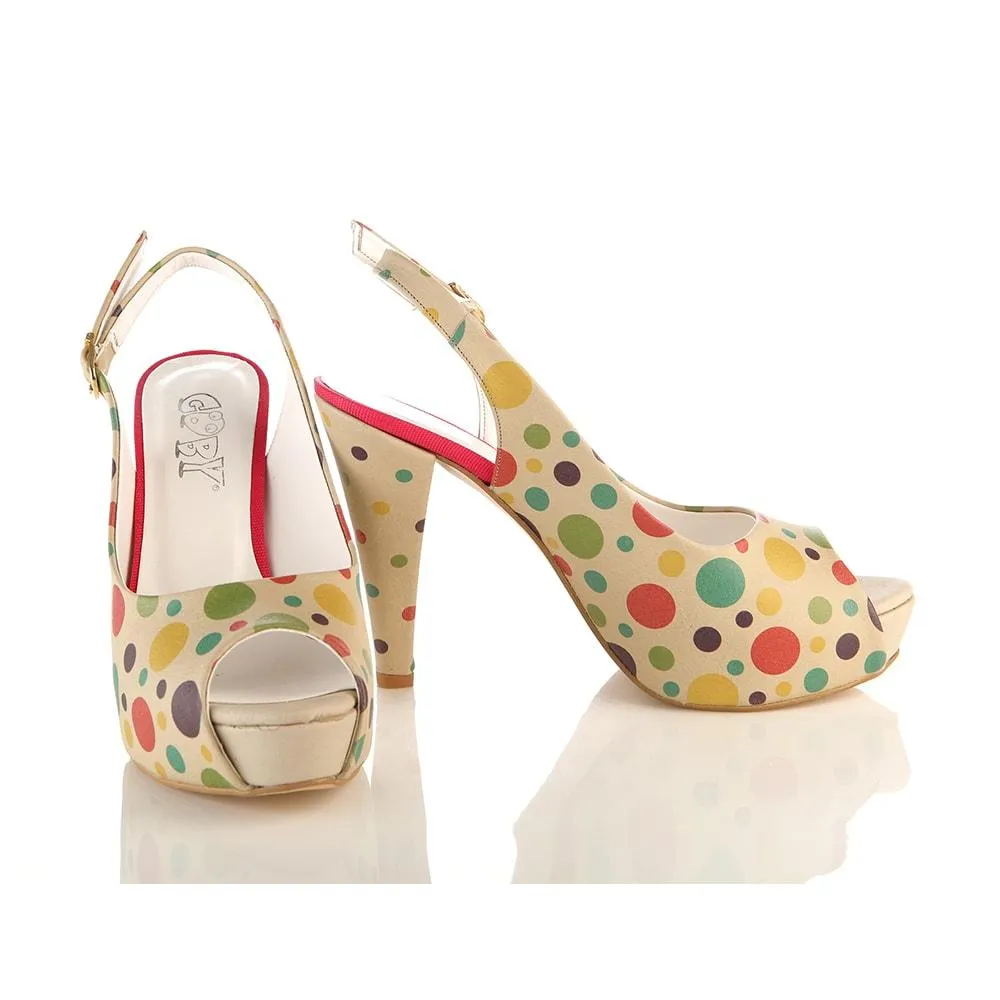 Colored Dots Heel Shoes PLT2045